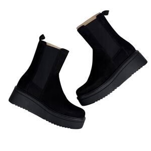 Vagabond Shoemakers Tara Chelsea Boot Platform Womens‎ 9 EU39 Black Nubuck